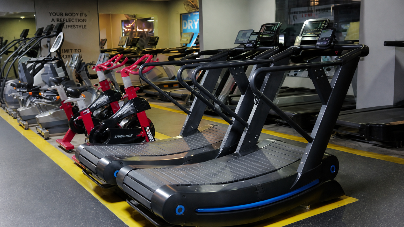Success Gym treadmills and spin bikes